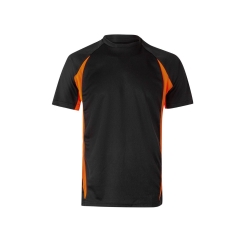 Tricou tehnic bicolor 105501 Velilla -Black/Hi-Vis Orange - 00/19-S