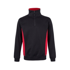 Hanorac cu fermoar scurt in doua culori 105704 Velilla -BLACK/RED - 00/12-XS