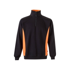 Hanorac cu fermoar scurt in doua culori 105704 Velilla -BLACK/ORANGE - 00/16-XS