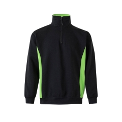 Hanorac cu fermoar scurt in doua culori 105704 Velilla -BLACK/LIME GREEN - 00/25-XS