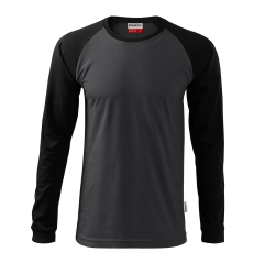 Tricou cu maneca lunga unisex Street LS 130 Rimeck Malfini-Ebony gray-94-S