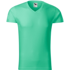 Tricou barbati Slim Fit V-Neck 146 Malfini-Verde menta-95-S