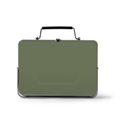 Grătar rulot pentru picnic - VERDE MILITAR