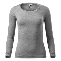 Tricou dama Fit-T LS 169 Malfini-Gri Inchis-12-S