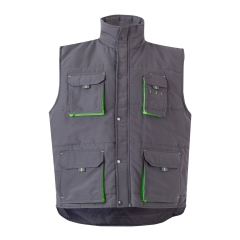 Vesta de protectie matlasata 205902 Velilla-GREY/LIME GREEN - 08/25-S