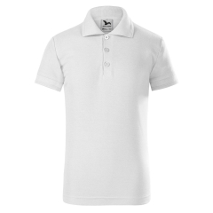 Tricou copii Pique Polo 222 Malfini-Alb-00-110 cm/4 ani