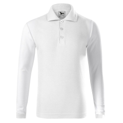 Tricou copii polo PIQUE POLO LS 241 Malfini-Alb-00-158 cm/12 ani