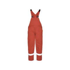 Pantaloni de iarna cu pieptar Pilzen 2B82 Renania-Rosu-S