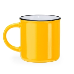 Cană JACK din ceramică pentru băuturi calde - GALBEN/ALB