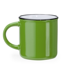 Cană JACK din ceramică pentru băuturi calde - VERDE OASIS/ALB