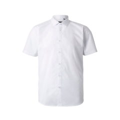 Camasa barbati Sleeve cu maneci scurte, 65% poliester, 35% bumbac, densitate 115 gr/mp, 405008 Velilla-White-07-S