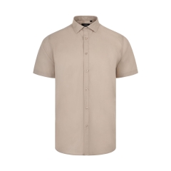 Camasa barbati Sleeve cu maneci scurte, 65% poliester, 35% bumbac, densitate 115 gr/mp, 405008 Velilla-Light Beige-47-S