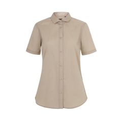 Camasa dama Sleeve cu maneci scurte, 65% poliester, 35% bumbac, densitate 115 gr/mp, 405010 Velilla-Light Beige-47-XS