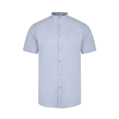Camasa barbati tip tunica cu maneci scurte, densitate 115gr/mp, Sleeve stretch 405012S Velilla-Sky Blue-05-S