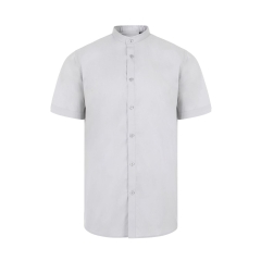 Camasa barbati tip tunica cu maneci scurte, densitate 115gr/mp, Sleeve stretch 405012S Velilla-Ice Grey-58-S