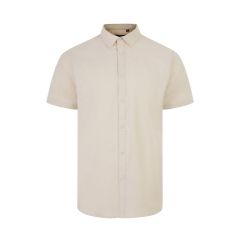 Camasa barbati Stretch Oxford cu maneci scurte 405024S Velilla-Light Beige-47-S