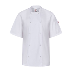 Jacheta bucatar cu maneci scurte si capse 405205 Velilla-White-07-44