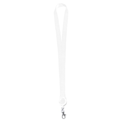 Șnur lanyard Sumba pentru legitimații - ALB