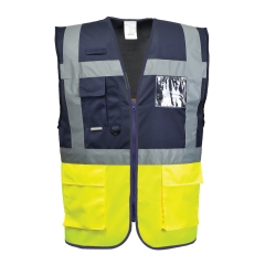 Vesta reflectorizanta Warsaw Hi-Vis Contrast Executive C276 Portwest-Galben/Navy-M