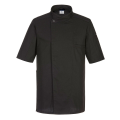 Jacheta bucatar Surrey Chefs S/S C735 Portwest-Negru-S