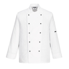 Jacheta bucatar Somerset Chefs C834 Portwest-Alb-XS