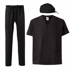 Costum medical unisex cu protectie antibacteriana si material hidrofug 534/535/533 Velilla-Black-00-XS