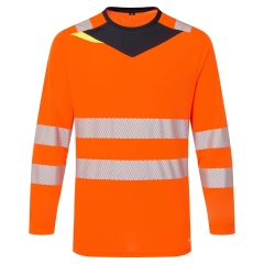 Tricou reflectorizant Hi-Vis slim fit cu protectie UV DX416 Portwest-Portocaliu/Negru-4XL