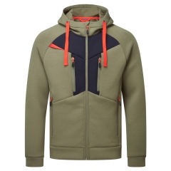 Hanorac barbati cu gluga si fermoar gama premium DX472 Portwest-Moss Verde-S