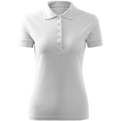 Tricou dama polo Pique Polo Free F10 Malfini-Alb-00-M