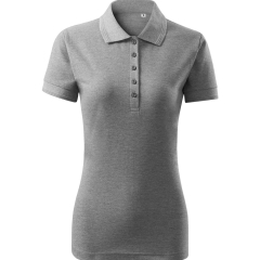Tricou dama polo Pique Polo Free F10 Malfini-Gri inchis-12-S