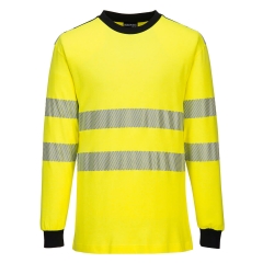 Tricou reflectorizant rezistent la flacara FR701 Portwest-Galben/negru-S