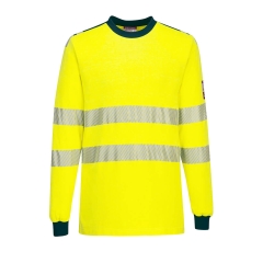 Tricou reflectorizant rezistent la flacara FR701 Portwest-Galben/Navy-S