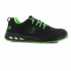 Pantofi sport de protectie ECOFITZ  LOW S1P SR ESD CI FO Safety Jogger-Negru/Verde-39