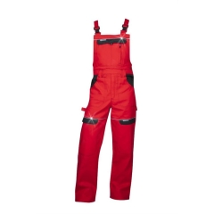 Pantaloni de lucru cu pieptar Cool Trend Ardon-Rosu/Negru H8108-46