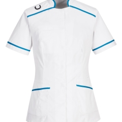Tunica medicala dama LW21 Portwest-Alb/aqua-S