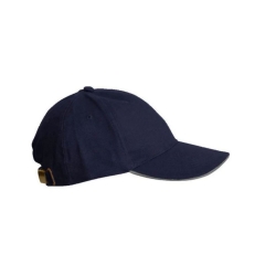Sapca bumbac periat 100% MAX 9354 Renania-Bleumarin/Gri