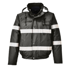 Jacheta de iarna reflectorizanta impermeabila Bomber Iona Lite S434 Portwest-Negru-S