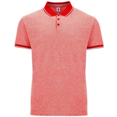 Tricou polo Bowie bărbați - ROȘU MELANJ