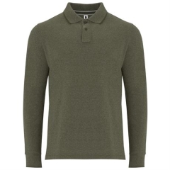 Tricou polo Dylan bărbați - VERDE MILITAR ÎNCHIS MELANJ