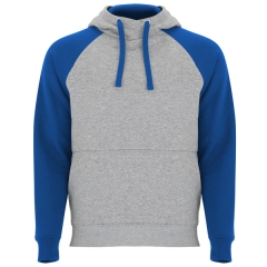 Hanorac Badet unisex - GRI MELANJ/ALBASTRU ROYAL