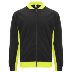 Geacă sport Iliada bărbați cu buzunare - NEGRU/GALBEN FLUOR