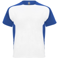 Tricou Bugatti bărbați - 100% bumbac - ALB/ALBASTRU ROYAL