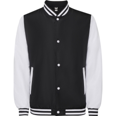 Geacă California unisex cu fermoar și căptușeală - NEGRU/ALB