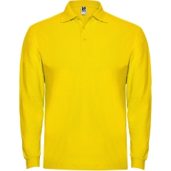 Tricou polo Estrella L/S bărbat - ALB