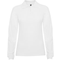 Tricou polo Estrella damă cu mânecă lungă - ALB
