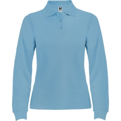Tricou polo Estrella damă cu mânecă lungă - ALB
