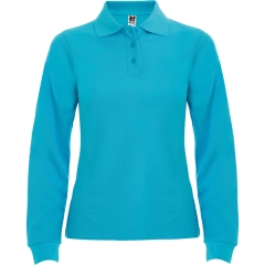 Tricou polo Estrella damă cu mânecă lungă - ALB