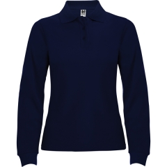 Tricou polo Estrella damă cu mânecă lungă - ALB