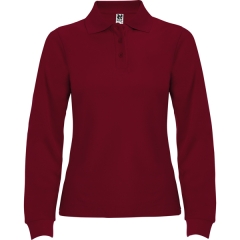 Tricou polo Estrella damă cu mânecă lungă - ALB