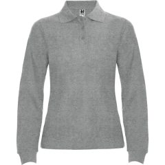 Tricou polo Estrella damă cu mânecă lungă - ALB